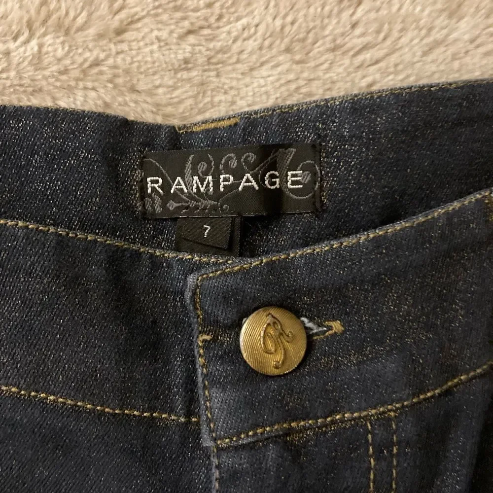 𝅺: : RAMPAGE Low Rise “Shimmer” Denim Shorts : :